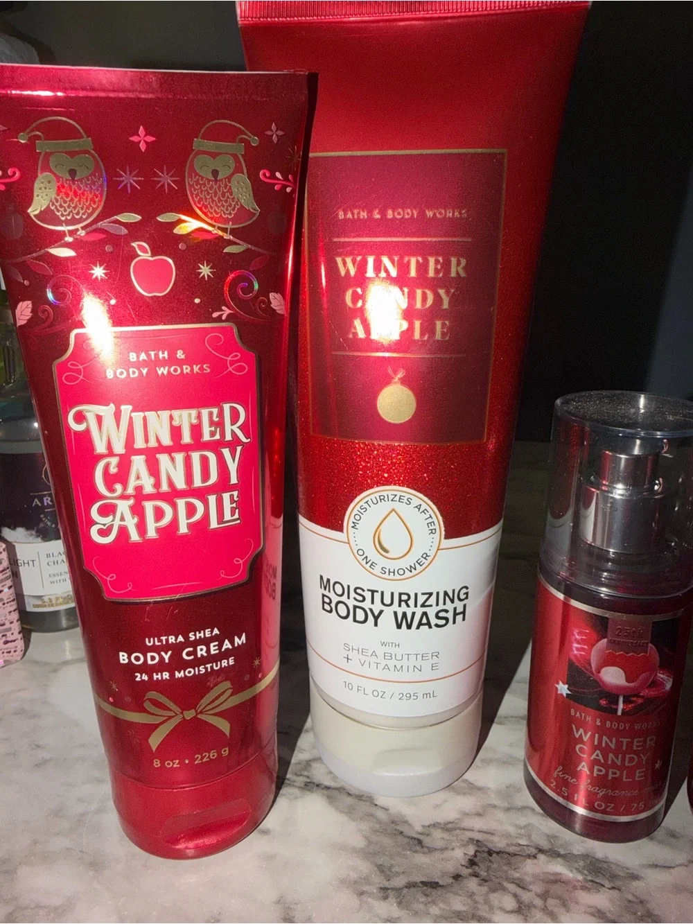 Bath & Body works “Winter Candy Apple” collection